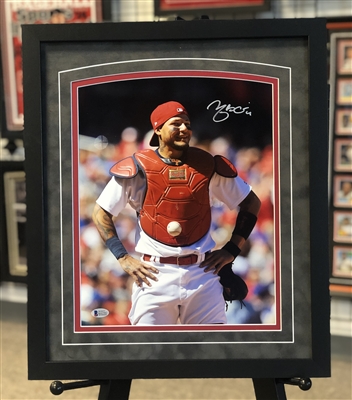 Yadier Molina Reprint Signed Autograph Photo Picture Poster Framed