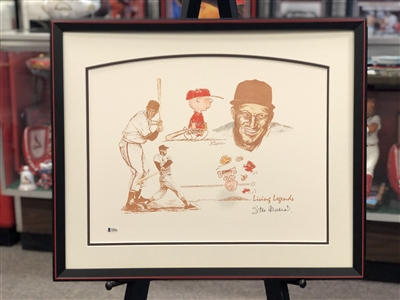Stan Musial Signed 33x37 Framed Cut Display With Jersey & Musial Pin ( –  Super Sports Center