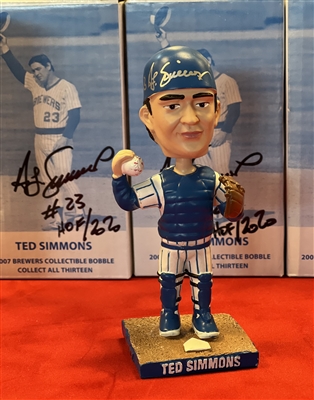 Autographed 1984 Topps Milwaukee Brewers Cards: Ted Simmons 